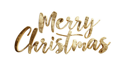 Fototapeta premium Elegant gold “Merry Christmas” 3D lettering on black background. Luxurious holiday typography design for festive greetings, invitations, and seasonal decorations. Perfect for Christmas cards, banners,