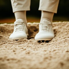 Golf Shoes in Bunker Sand, sport , footwear