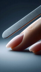 Professional nail file close-up, Ai generated image