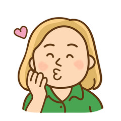 Woman blowing a kiss with joyful expression