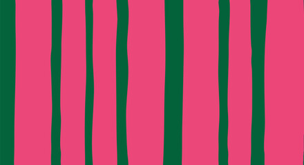 Bold Vertical Stripes: Pink and Green Hand-Drawn Pattern