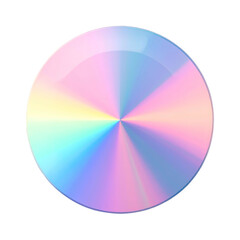 A circular, iridescent design with a gradient emanating from a central point on black