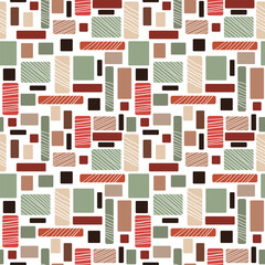 Vektorgrafik mit geometrischen Formen. Nahtloses Muster mit Rechtecken.