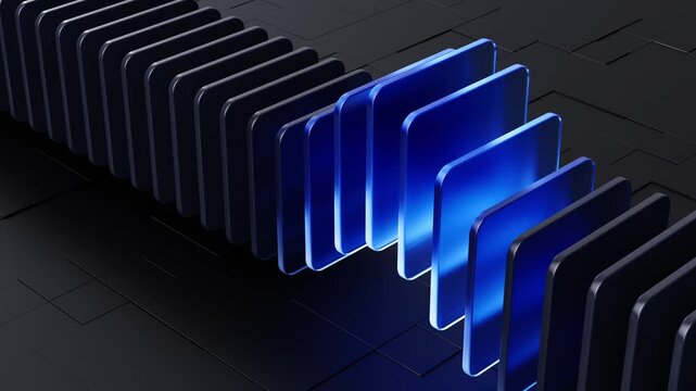 Analysis and sorting process. Data sorting concept. Abstract searching animation. Seamless loop.