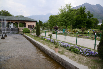 Shalimar Bagh is a beautiful Mughal garden in Srinagar, Jammu and Kashmir, India. It is a garden with fountains, ponds and various plants.