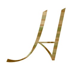 Abstract letter H showcasing flowing artistic strokes and serene structure, embodying balance and fluid creativity for branding, posters, and luxury packaging.