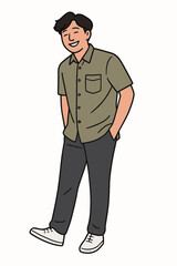 man stand with style