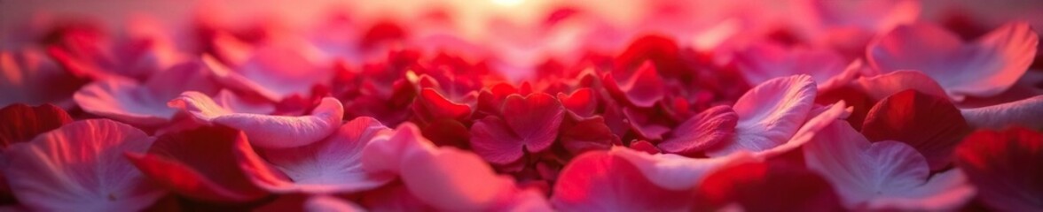 Serene Heart-Shaped Rose Petals Calming Pink and Red Floral Arrangement for Spa, Wellness, and Meditation