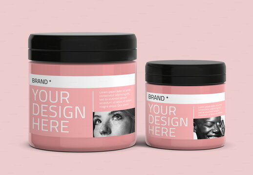 Realistic Cosmetic Jar Mockup Kit for Branding & Packaging Design