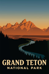 Grand Teton Sunrise with Snake River