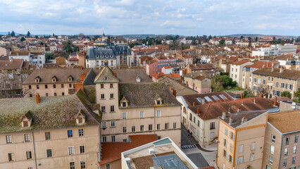 Macon city with rooftops and historic buildings France 