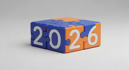 2026 Puzzle Cube Representing Future Growth