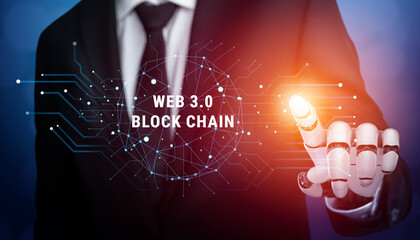 The role of AI on the Web 3.0 blockchain technology network. A concept of a decentralized web using...