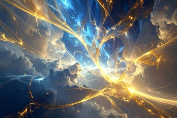 エネルギーが交差するデジタルアート