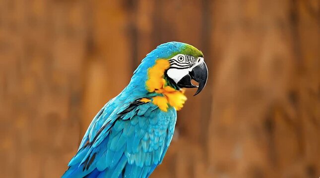 Closeup shot of Blue Macaw