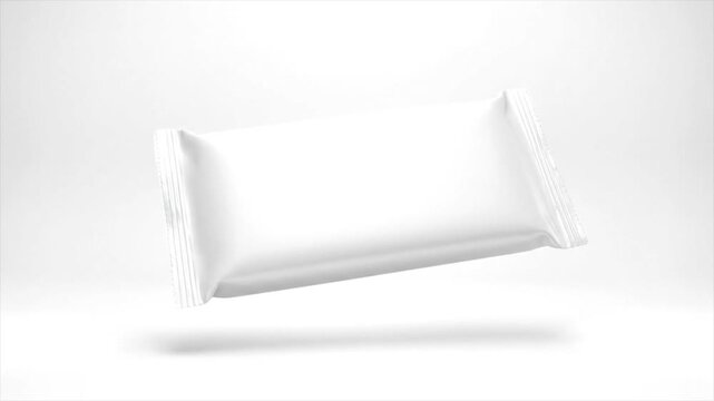 Floating White Snack Bar Mockup - A Clean and Minimalist Presentation.