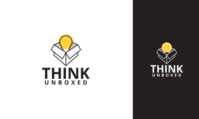 Think Unboxed Logo: A lightbulb emerging from an open box, symbolizing innovative ideas.