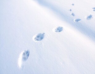 Footprints on Fresh Snow