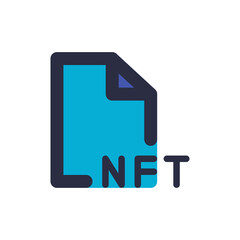 Turquoise Blue File with Dark Purple Borders and White Text on Transparent Background Showing Digital Art Document