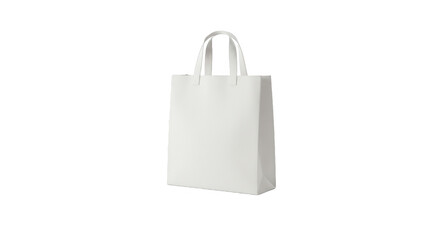 White paper bag isolated on transparent background