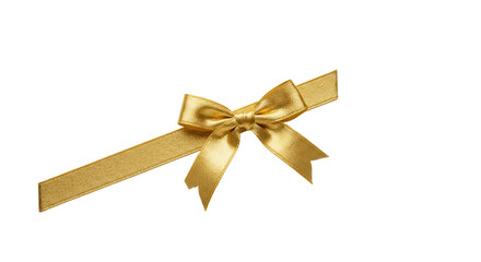 Gold ribbon isolated on transparent background