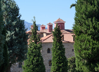 Fototapeta premium Holy Monastery of Saint Stephen that is part of the Meteora monastery complex