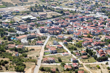 View of the city of Kalambaka from above