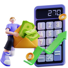 3d Illustration of Budget Planning Finance