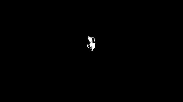Elegant White Silhouette Of A Human Figure In A Dynamic Pose Against A Solid Black Background. Artistic High Contrast Lighting Emphasizes The Profile And Flowing Lines In A Minimalist Setting.