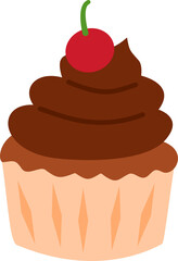 Chocolate Cupcake sweet dessert illustration