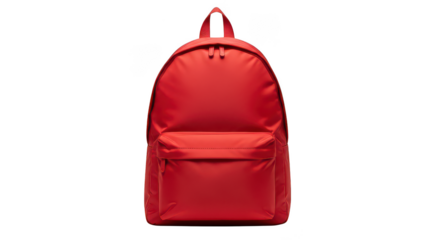 Vibrant Red Backpack With Minimalist Design On Black Background