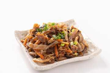 キノコとこんにゃくの炒め物