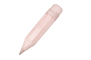 Light brown wooden pencil for drawing and writing