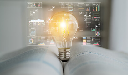 A big data visualization and business analytics dashboard grid. A complex collection of charts and graphs for comprehensive company reporting. Motif