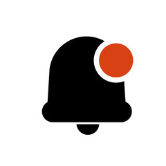 Notification bell icon vector template, alert icon for incoming inbox message, ringing bell and notification number sign for alert and alarm. notification template.