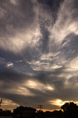 Obraz premium beautiful sky and clouds at sunset
