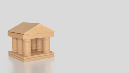 The Bank Building for Earn or save concept 3d Rendering.