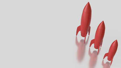 The Rocket for Business concept 3d Rendering.
