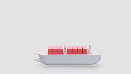 The Ship for Transport or Business concept 3d Rendering.