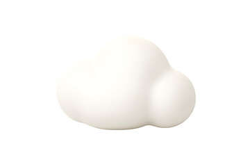 White abstract organic shape isolated on transparent background