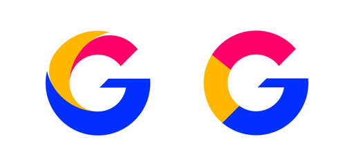 Modern colorful G logo design, abstract graphic element for creative branding, versatile business symbol and innovative marketing