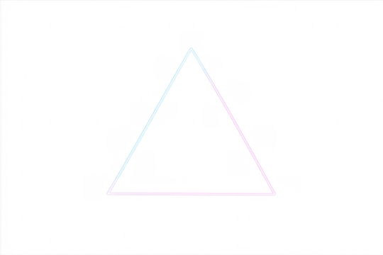Abstract neon triangle shape with gradient colors - Powered by Adobe