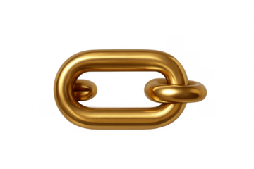 Golden chain link showing strength and connection