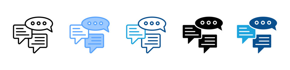 Obraz premium Conversation icon sheet multiple style collection