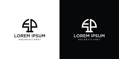 Natural mushroom logo design. Modern and simple mushroom symbol logo.