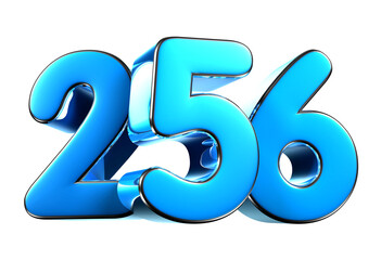 Blue number 2256 3d illustration. Advertising signs. Product design. Product sales