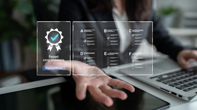 Fototapeta Certified products meet quality standards through assurance processes, verified compliance, and trusted milestones for market confidence. Latch