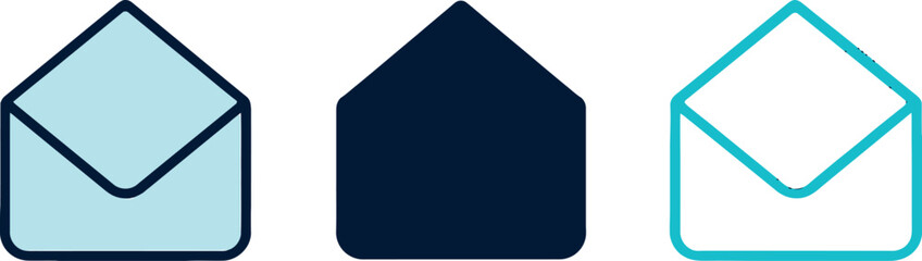 Colorful Email Icons Representing Communication Marketing and Correspondence in the Digital Age Business Marketing Email Templates Simple Email Icons