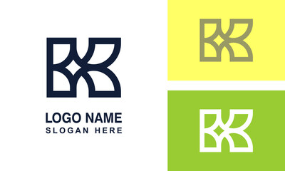 Luxury K star logo for product branding