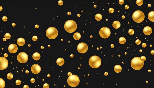 Elegant Black Friday composition with floating golden spheres symbolizing abundance, luxury, and celebration of exclusive discounts.